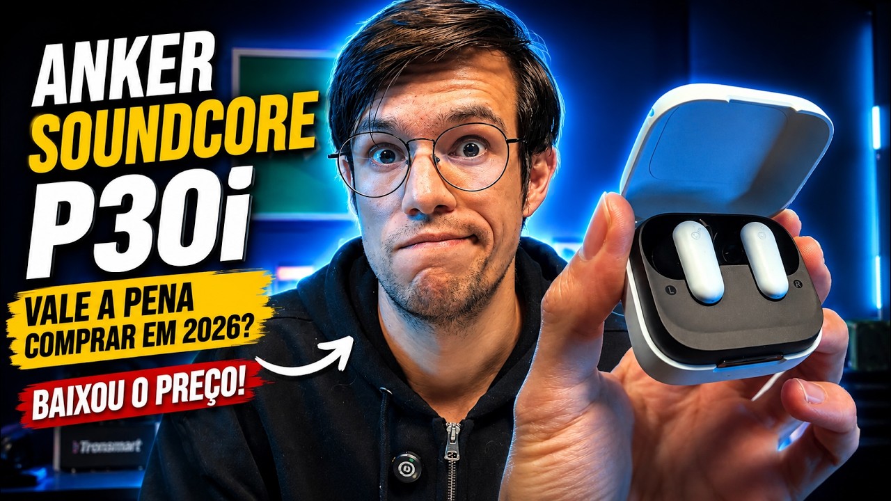 Miniatura da avaliação em vídeo de Fone de Ouvido Anker Soundcore P30i ANC Bluetooth 5.4 Sem Fio TWS