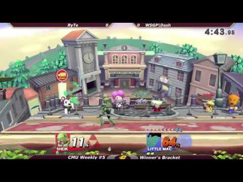 CMU Smash 4 Weekly #5 - Ryte (Sheik) vs. Dash (Little Mac, Mario) - Winner's Bracket