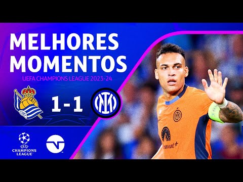 Gols e lances de Real Sociedad x Internazionale
