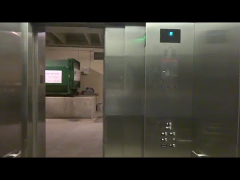 LOUD MOTOR! Otis Series 4 Hydraulic Service Elevator at Gateway/ Memorial Garage in Houston, TX.