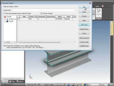 Part Angle Parameters