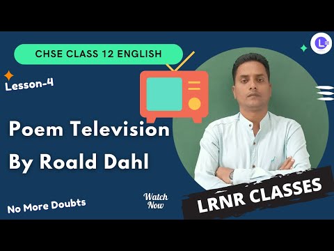 CHSE Board Odia Medium Class 12 English Lesson 4 Poem Television By Roald Dahl 😎 || LRNR Classes