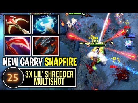 SNAPFIRE NEW TALENT IS INSANE 3X LIL' SHREDDER MULTISHOT PHYSICAL BUILD 7.27C | Dota 2