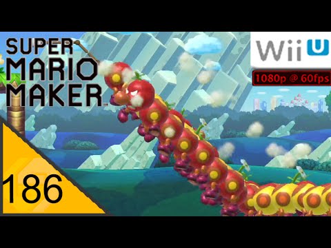 Super Mario Maker one level per day ★ 186 ★ Wiggler coaster ★ 1Scarfe ★ ENGLISH