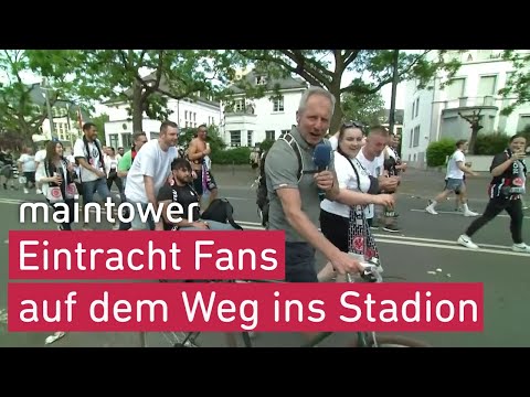 Eintracht Frankfurt makes history: The fan march to the Frankfurt stadium | maintower
