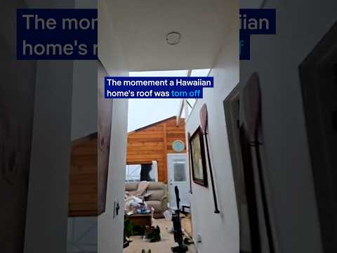 Powerful storm rips off Hawaiian home rooftop | DW News