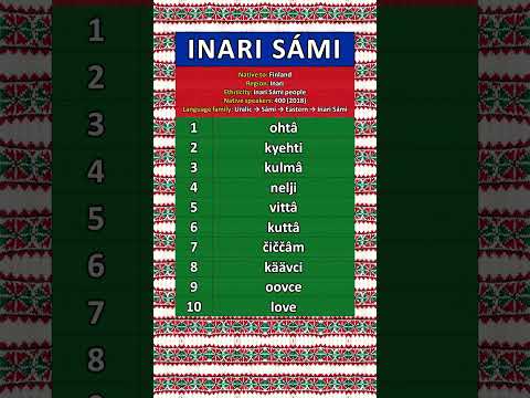 NUMBERS IN THE INARI SÁMI LANGUAGE