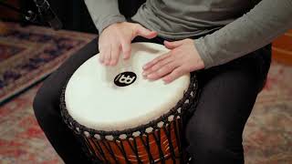 Video thumbnail for Meinl Percussion 13" Original African Style Rope Tuned Wood Djembe + Bag, Water Rhythm (ADJ2-XL+Bag) by Meinl Percussion - Official Product Videos