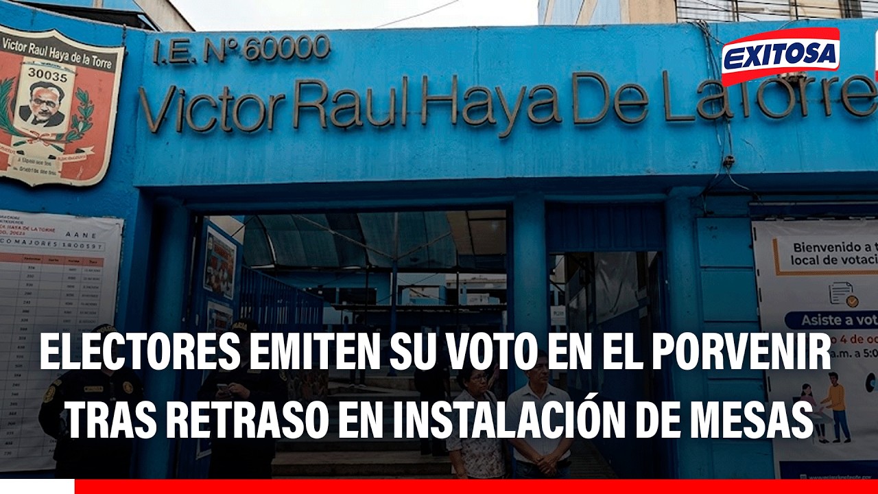🔴🔵 Ciudadanos de Trujillo emiten su voto en el colegio Víctor Raúl Haya de la Torre