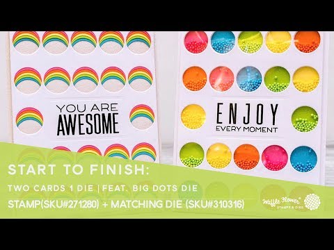 Start to Finish: 2 Cards with the Big Dots Die
