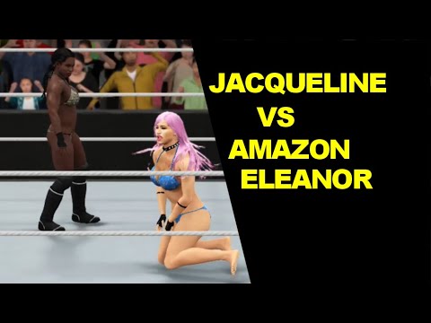 WWE 2K17 Jacqueline vs Amazon Eleanor - Iron Woman