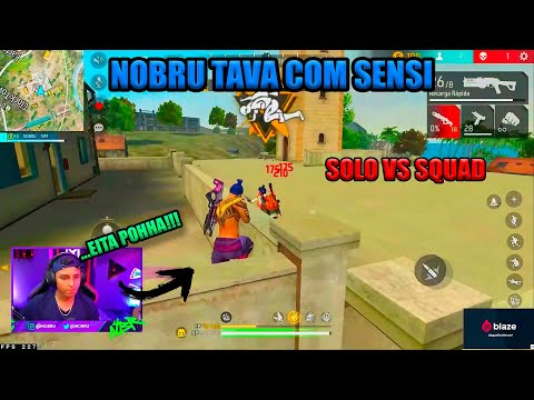 NOBRU TAVA COM A SENSI NESSA PARTIDA SOLO VS SQUAD RANQUEADA!