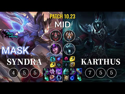 RNW Mask Syndra vs Karthus Mid - KR Patch 10.23