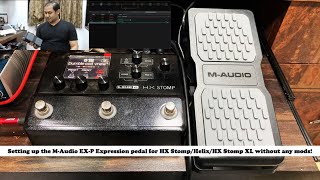 Video thumbnail for M Audio EX P Pedal for HX Stomp and Helix Setup and Quick Review by DadRockKid
