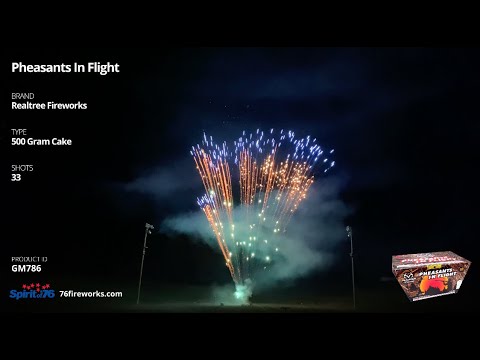 GM786 Pheasants in Flight - 33 shot 500 Gram Cake - Realtree Fireworks