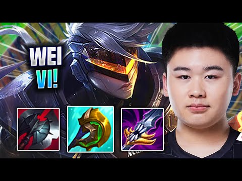 WEI DESTROYING WITH VI! - RNG Wei Plays Vi Jungle vs Ekko! | Season 2022