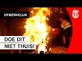 Gruwelijke blunder bij vuurkorf gefilmd