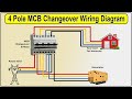 How to wire automatic changeover switch | 4 pole MCB changeover wiring diagram