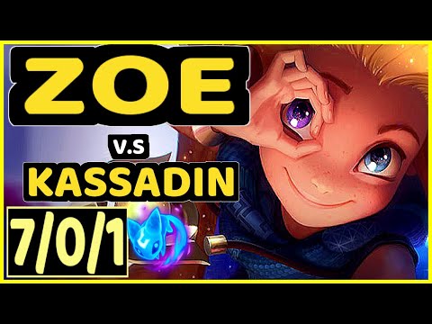 EVROT (ZOE) vs KASSADIN - 7/0/1 KDA MID CHALLENGER GAMEPLAY - BR