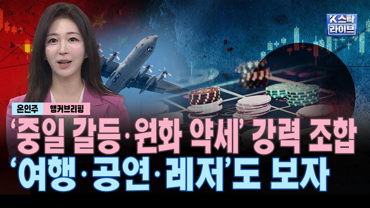 '중일 갈등·원화 약세' 강력 조합, '여행·공연·레저'도 보자