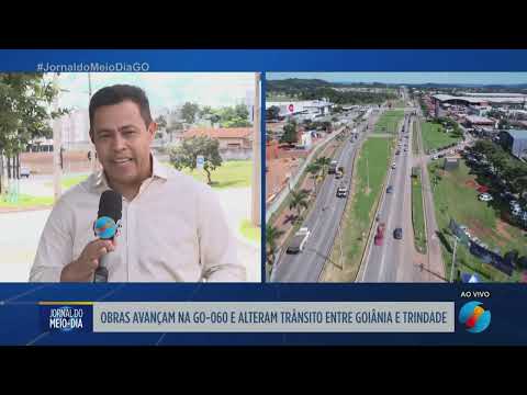 Obras na GO-060 alteram trânsito entre Goiânia e Trindade