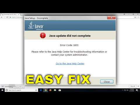 How To Resolve The Java Error Code 1603 Or Java Update Did Not Complete