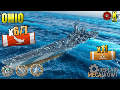 BattleShip Ohio 6 of 7 Ships Destroyed 273K Damage | World of Warships