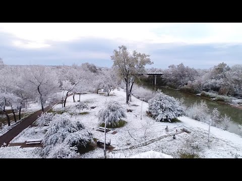 A rare winter wonderland in Bastrop