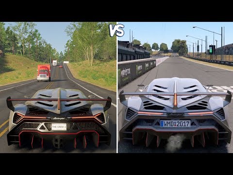 The Crew 2 vs Project CARS 2 - Lamborghini Veneno Gameplay Comparison HD