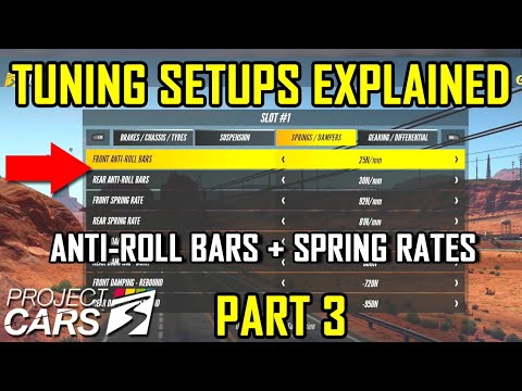 Project CARS 3 TUNING TUTORIAL Part 3: Anti-Roll Bars and Spring Rates   Setup Guide