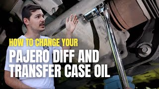Mitsubishi Pajero Diff Oil Change + Transfer Case Oil | FRONT + REAR