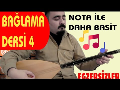 BAĞLAMA DERSİ 4 / SAZ DERSİ 4 / KISA SAP BAĞLAMA DERSİ/ NOTA İLE BAĞLAMA/SAZ DERSİ BAŞLANGIÇ/TABYA