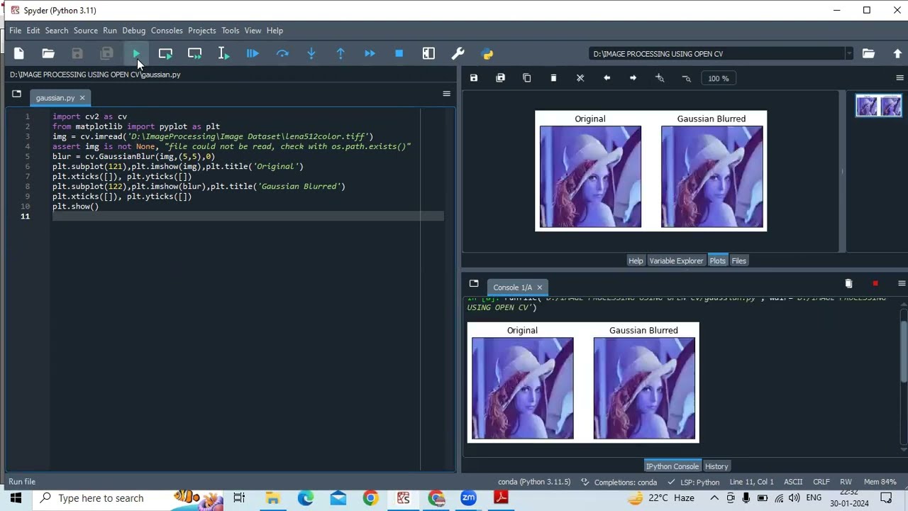 Gaussian Blurring in OpenCV using Python | Image Filtering