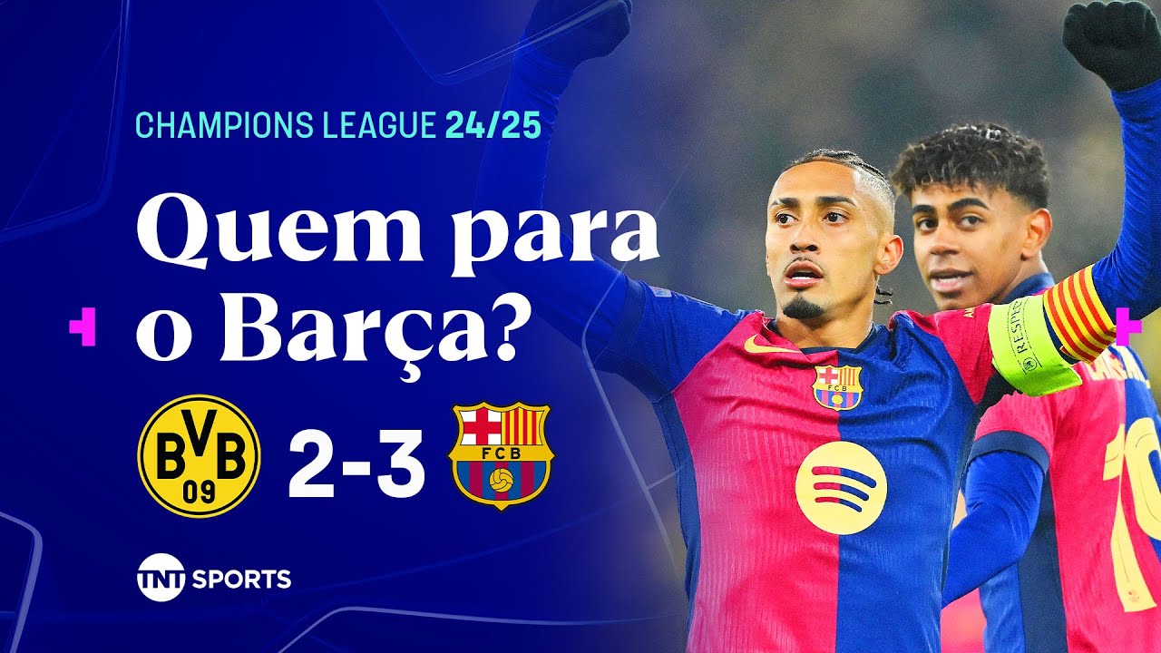 RAPHINHA JOGA MUITO, YAMAL DÁ DOIS PASSES DE GÊNIO E FERRAN MARCA DOIS | B. DORTMUND 2X3 BARCELONA
