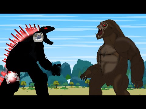 Godzilla Control Mechagodzilla 2021 (Pacific Rim) Fight Kong | Godzilla Cartoon