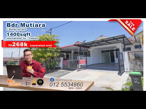 [ Agent Ayung ] Bdr mutiara, 1 Storey Terrace, Sg Petani, For Sale