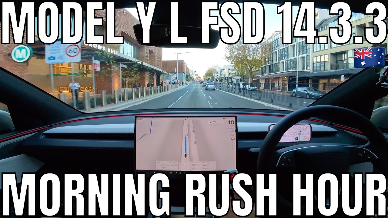 Tesla Model Y L FSD Supervised 14.3.3 | Hurry Mode Morning Rush Hour