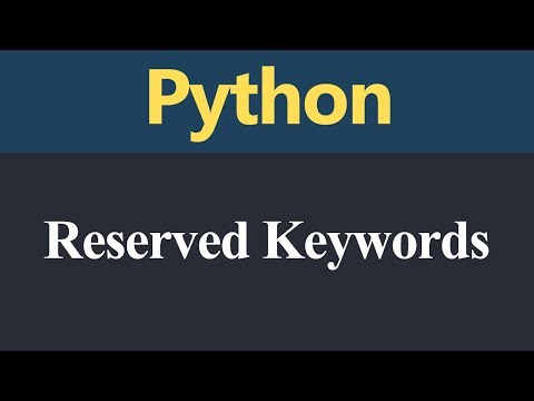 Learn Reserved words in Python Hindi - Mind Luster