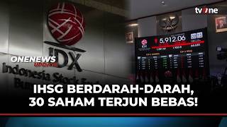 Waduh! IHSG Longsor 10 Persen, Puluhan Saham Terjun Bebas | OneNews Update