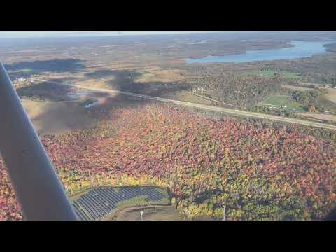 Cross Lake, NY  Fall Foliage south of the Great NYS Thruway  in Stinson 108 Tailwheel Aircraft