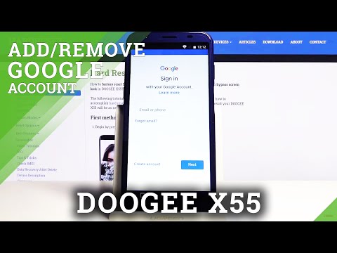 How to Add & Delete Google Account in DOOGEE X55 - Manage Google Accounts