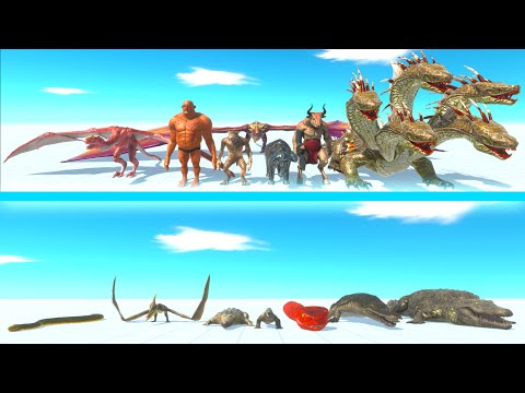 FANTASY Team vs REPTILES Team - Animal Revolt Battle Simulator ARBS