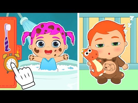 👶 BEBÉS ALEX Y LILY 👶 Aprende con los bebés a bañarte, vestirte o ir al cole | Vídeos educativos