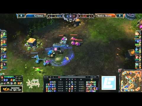 CJ Entus versus Xenics Storm set 1 game 1 (NLB Winter 2012 quarterfinals)