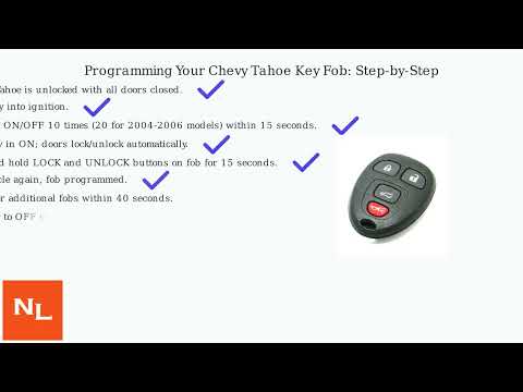 How To Program 2000–2006 Chevy Tahoe Key Fob – Pair/Program Chevrolet Remote