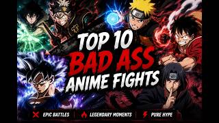 🔥 Top 10 Most BADASS Anime Fights of All Time!