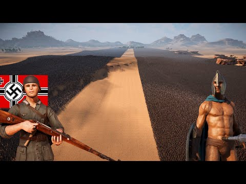 1 MILLION SPARTAN ARMY vs 1 MILLION German Soldiers - Ultimate Epic Battle Simulator 2