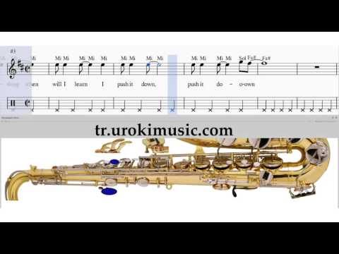 Saksafon tenor tenor Nasıl Çalınır Sia chandelier   Okul Öğretmen Notalar Eğitim Tablatura Kılavuz