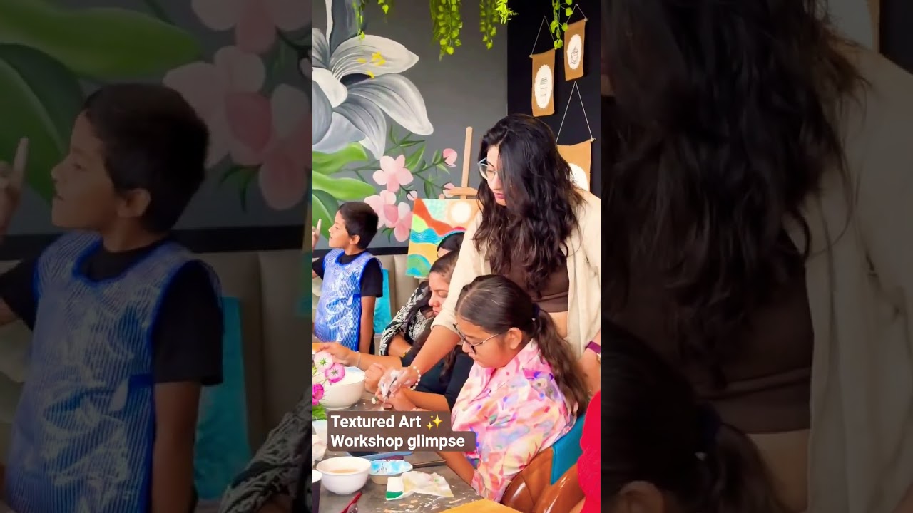 Textured Art Workshop| Follow @PaletteStories11 for daily art ideas🎨 #art #diy #Textured #artpiece 🌸