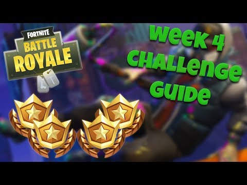 HOW TO COMPLETE ALL WEEK 4 CHALLENGES – SEASON 4 | FORTNITE BATTLE ROYALE TIPS/TUTORIALS